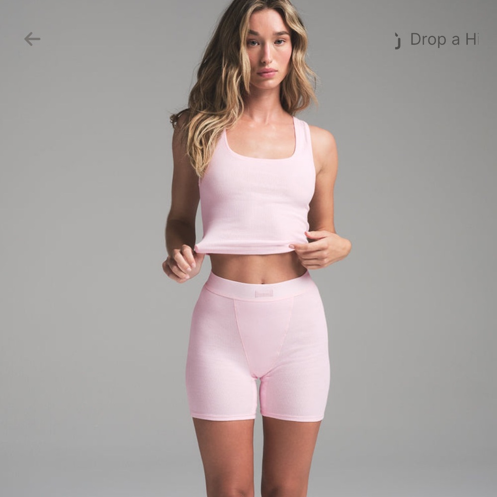 Skims Cotton Rib Short Tank Blossom